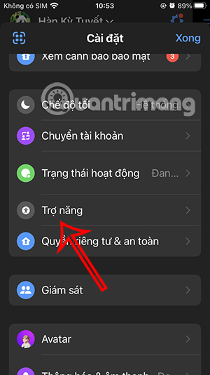 Trợ năng Messenger