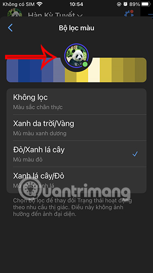 Đổi màu biểu tượng online Messenger