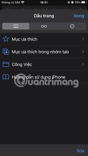 Dấu trang Safari