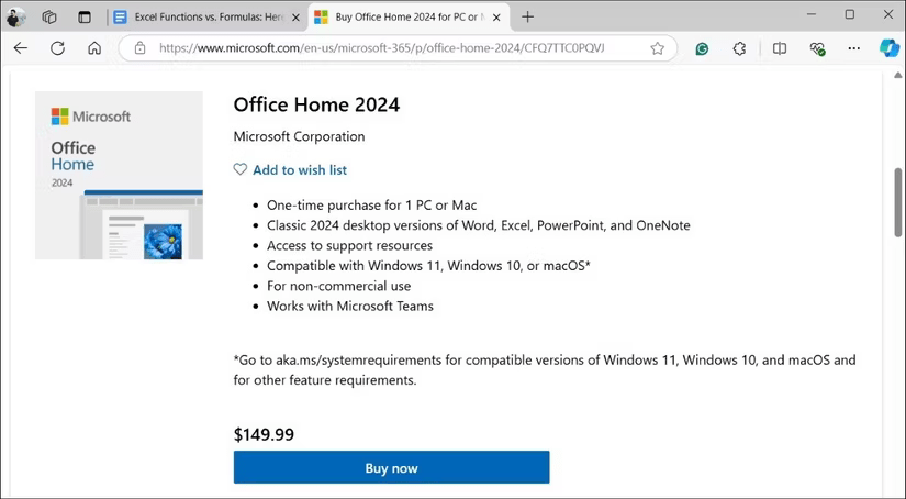 Giá của Microsoft Office Home
