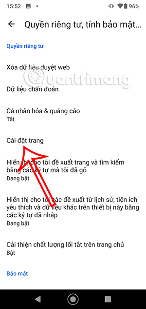 Cài đặt trang web trên Edge 