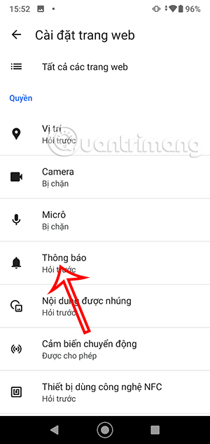 Chỉnh thông báo trên Edge 