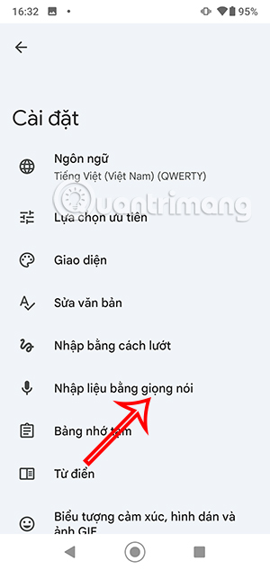 Nhập văn bản bằng giọng nói điện thoại