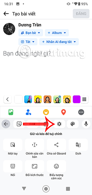 Cài đặt bàn phím Android