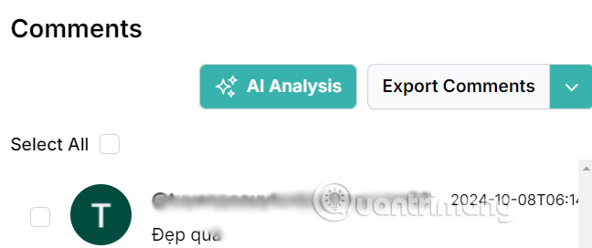 Lọc bình luận video Youtube