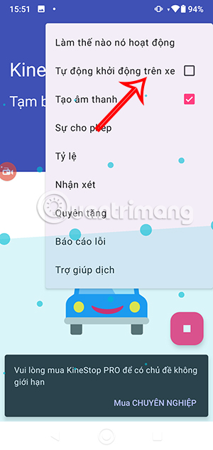 Tự động kích hoạt KineStop