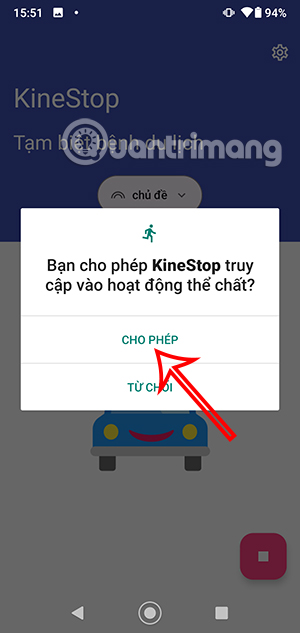 Kích hoạt KineStop tự động