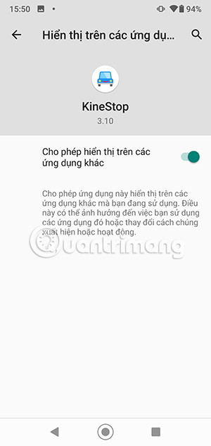 Sử dụng KineStop