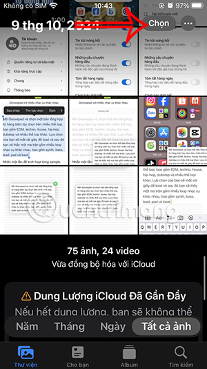 Album ảnh trên iPhone
