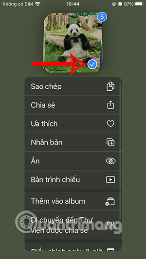 Di chuyển các ảnh đã chọn