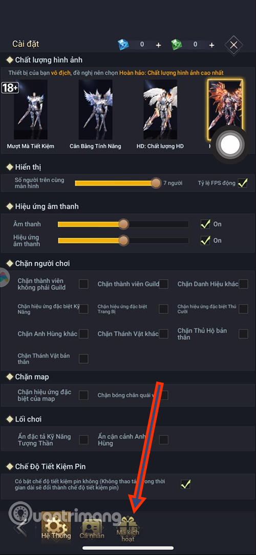 code nữ thần hắc ấn mới nhất