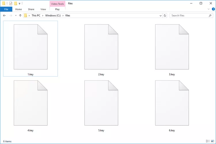 File KEY trong Windows 10