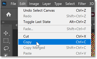 Vào Edit > Copy