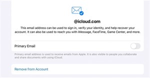 Đã có thể thay đổi địa chỉ email của iCloud