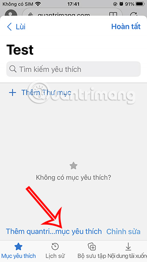 Thêm trang web 