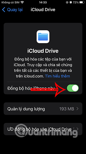 Kích hoạt đồng bộ tập tin