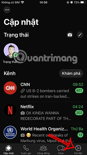 Cài đặt WhatsApp