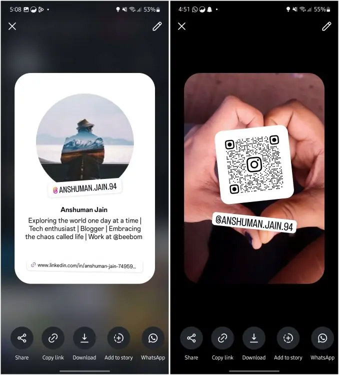 Ảnh nền mã QR Instagram cá nhân 
