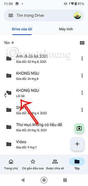 Lối tắt trong Google Drive