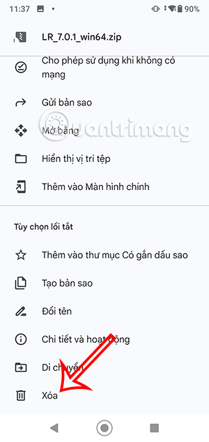 Xóa lối tắt Google Drive