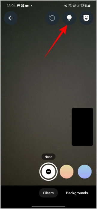 Bật cải thiện ánh sang gọi video WhatsApp