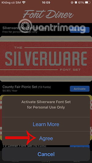 Cài font chữ iPhone trên Font Diner