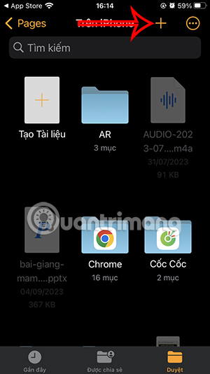 Ứng dụng Pages iPhone