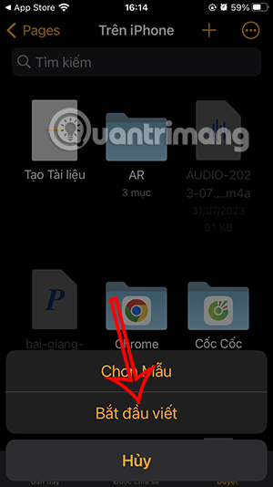 Viết tài liệu mới