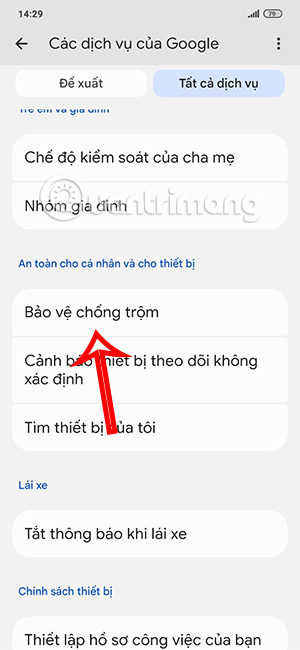 Bảo vệ chống trộm