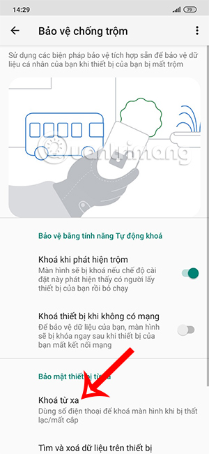 Khóa chống trộm từ xa
