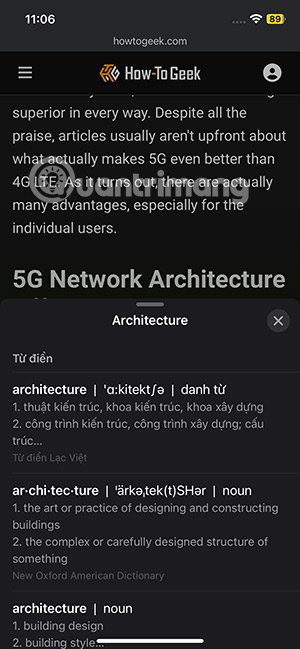 Tra từ điển trên iPhone