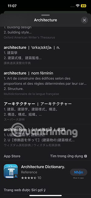 Tra cứu từ điển trên iPhone