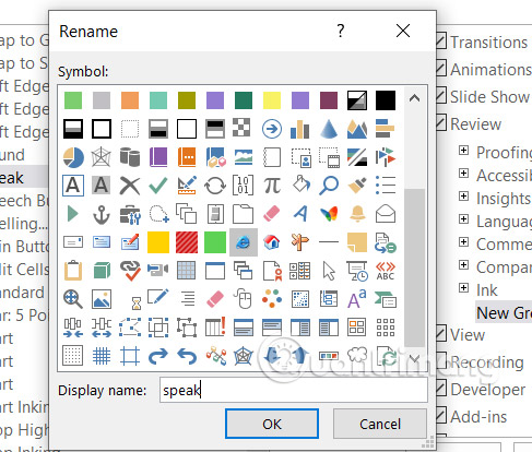 Chọn tên nhóm mới PowerPoint