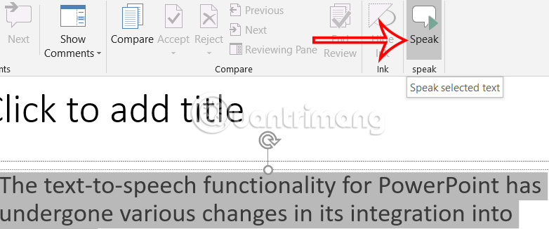 Đọc nội dung trong PowerPoint