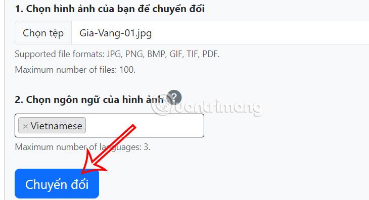 Lấy dữ liệu từ ảnh sang Excel