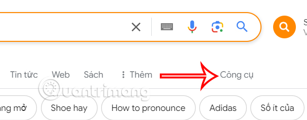 Công cụ trên Google tìm kiếm 