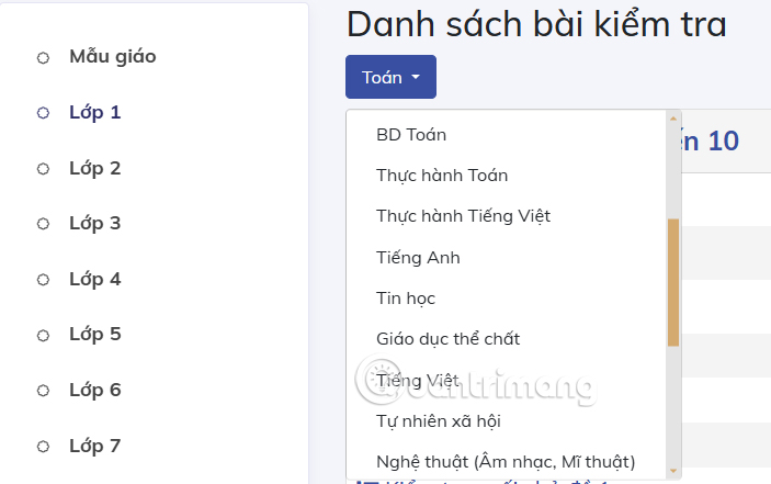 Kiểm tra trên Olm