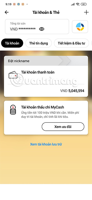 Quản lý thẻ Techcombank Mobile