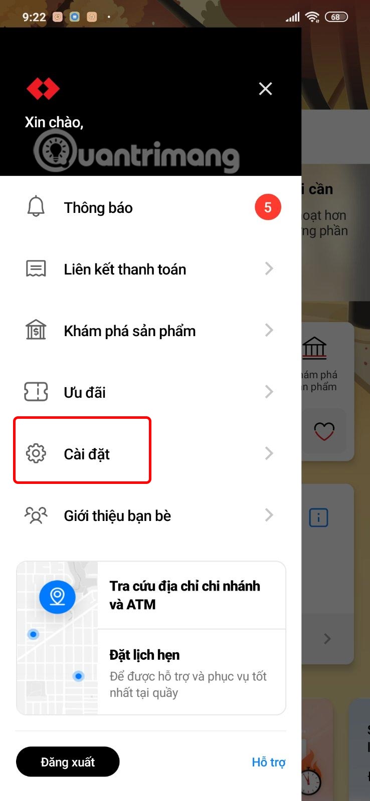 Cài đặt Techcombank Mobile