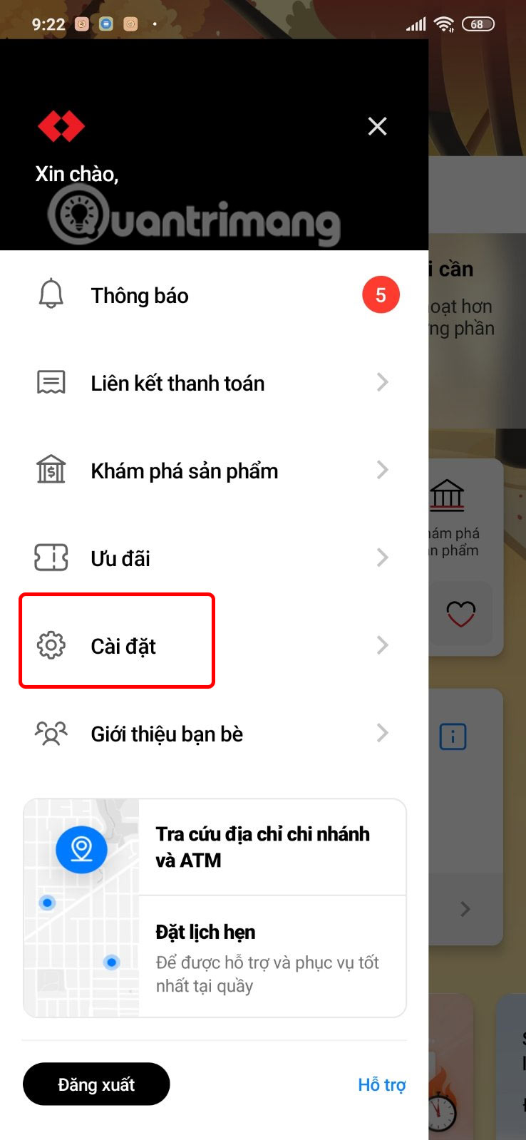 Cài đặt Techcombank Mobile