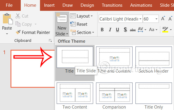 Hướng dẫn thêm tiêu đề slide PowerPoint