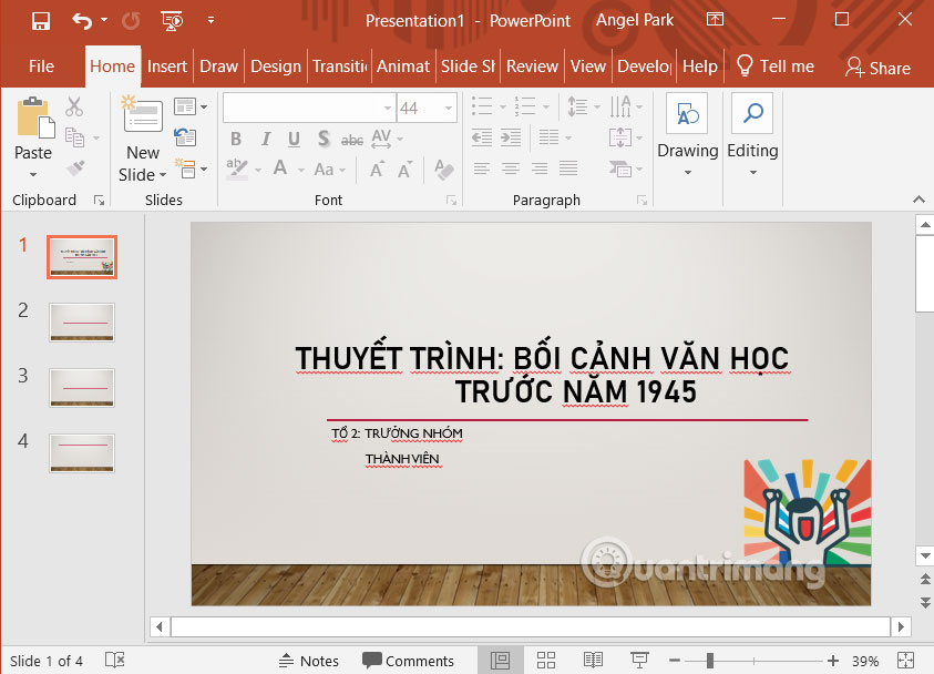 Slide tiêu đề PowerPoint