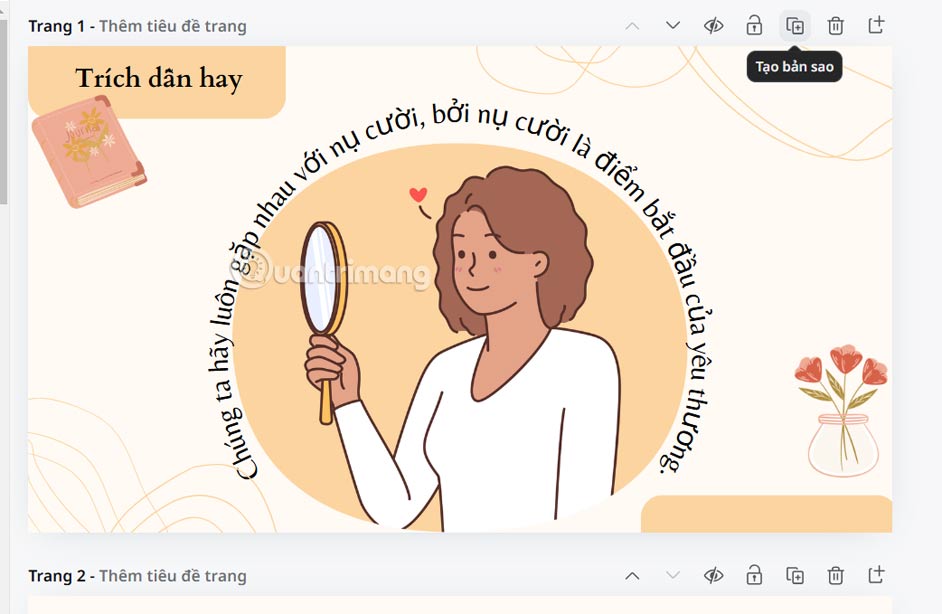 Tạo bản sao cho tác phẩm trên Canva