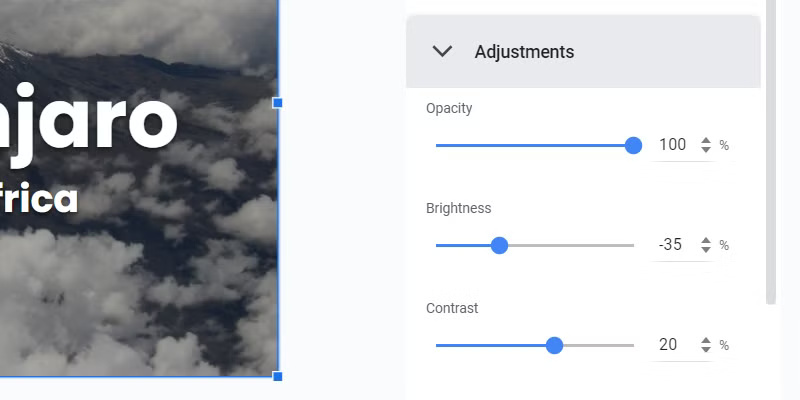 Điều chỉnh hình ảnh trong Google Slides.