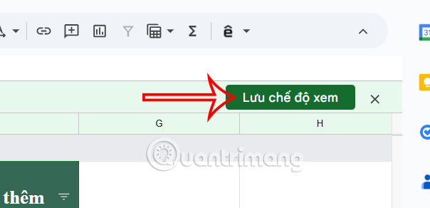 Lưu chế độ xem Google Sheets