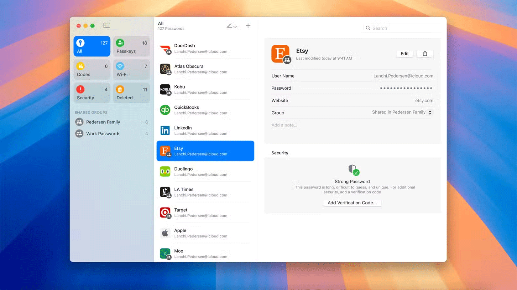 Ứng dụng Passwords hoạt động trên macOS Sequoia