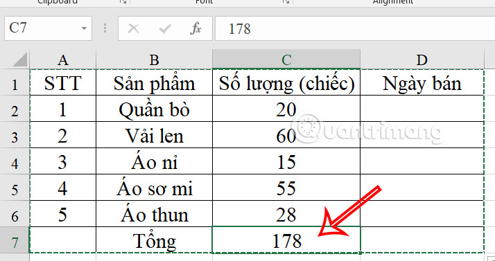 Xóa công thức trong Excel 