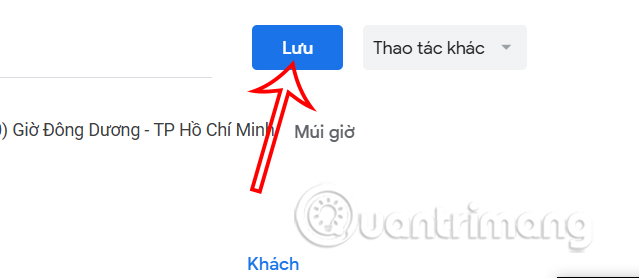 Lưu thông báo sự kiện Google Calendar qua email