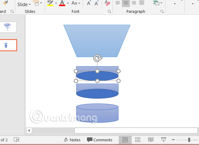 Tạo hình phễu PowerPoint
