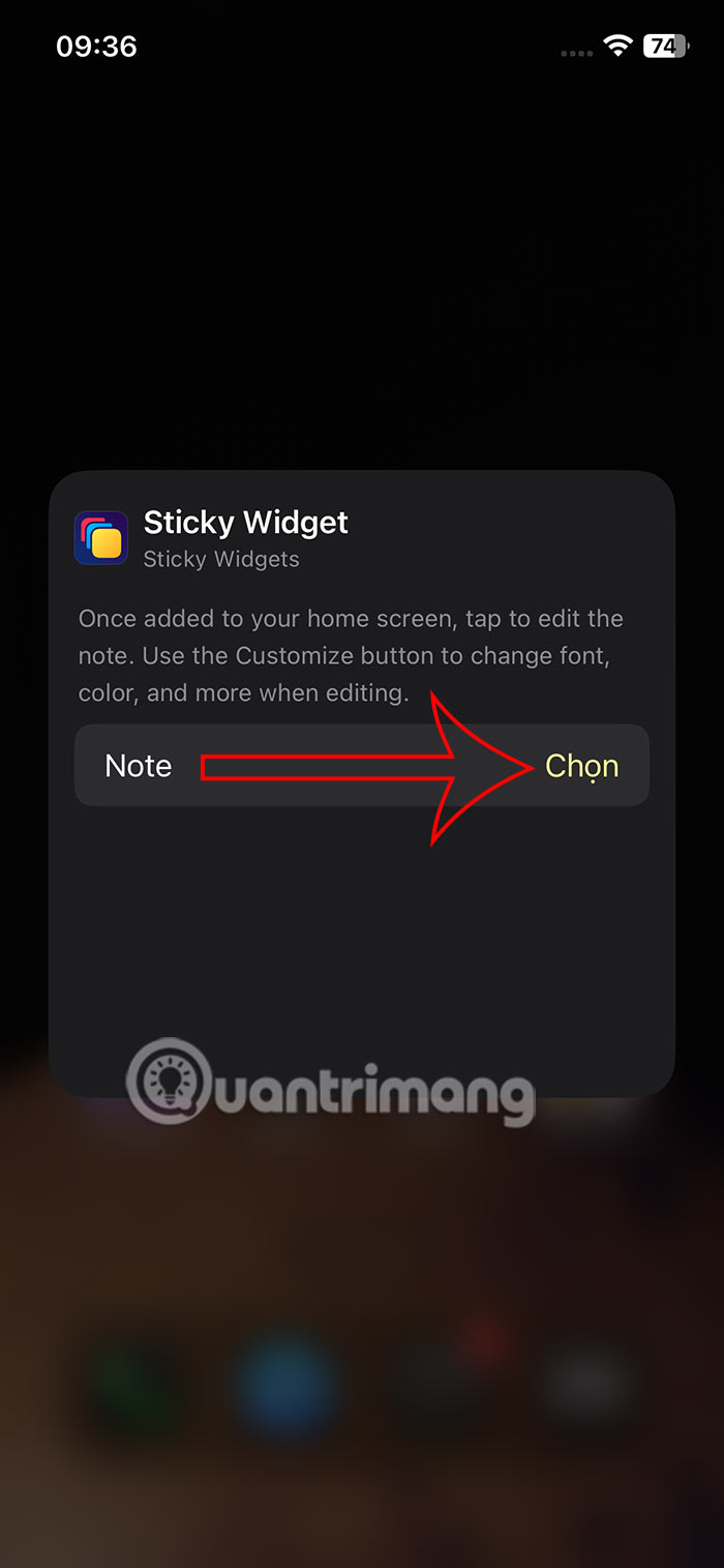 Chọn ghi chú